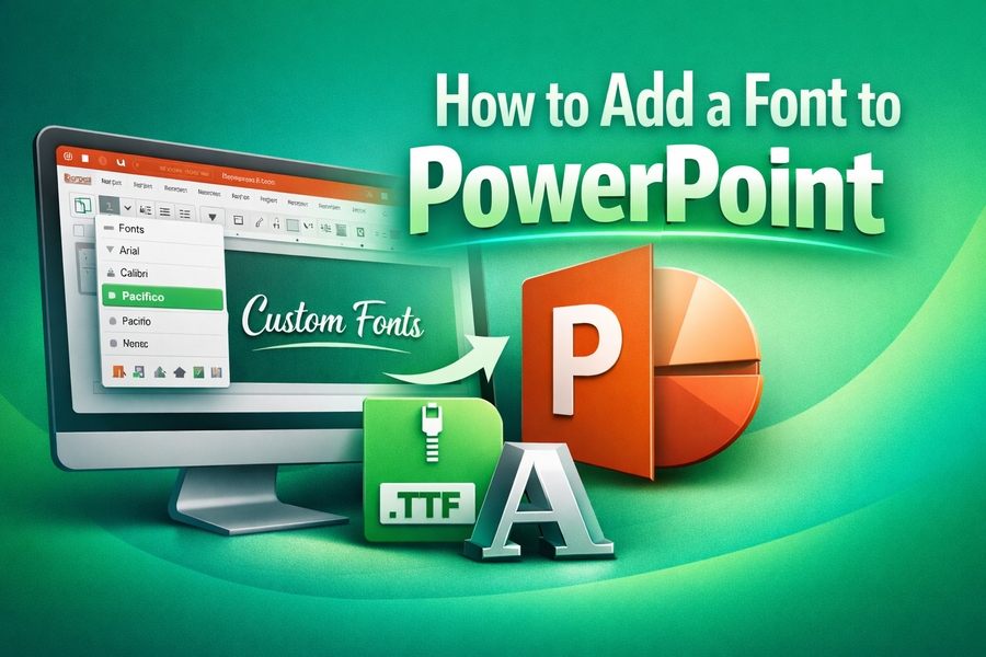 how to add a font to powerpoint