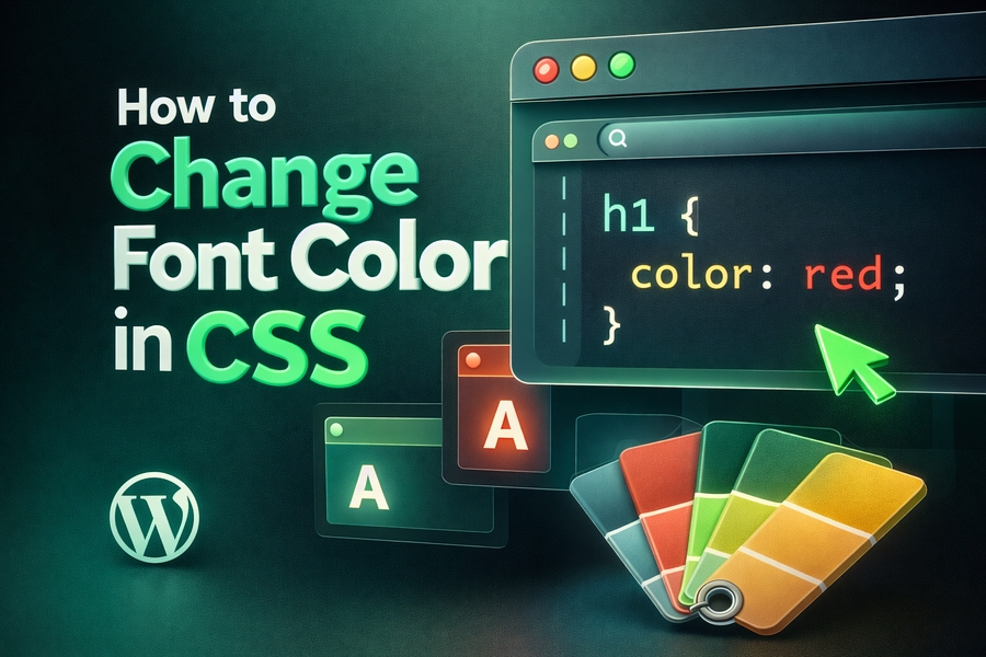 how to change font color in css